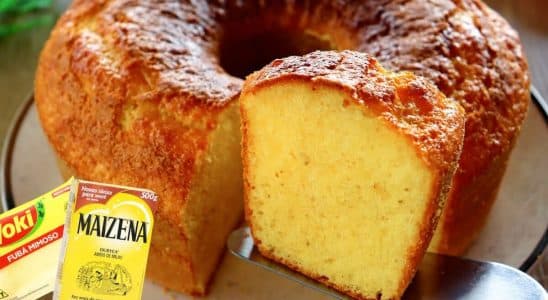bolo algodão de maisena