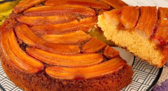 bolo de fubá com banana