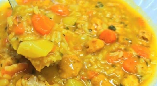 canja de galinha cremosa