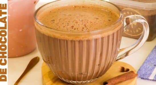 cappuccino caseiro de chocolate