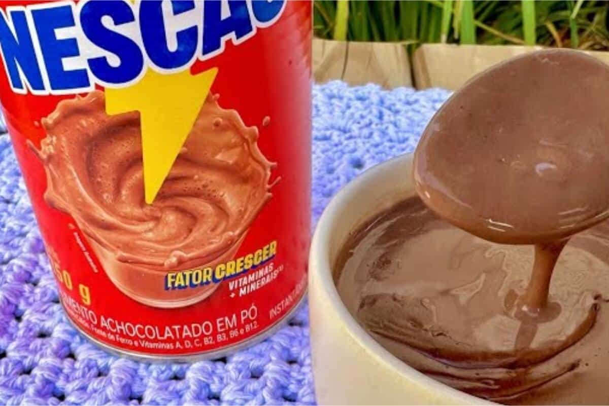 chocolate quente com nescau