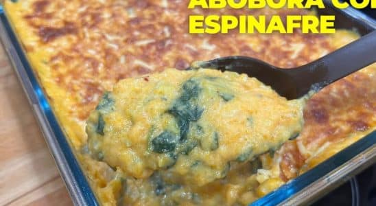 creme de abóbora com espinafre