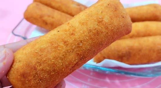 enroladinho de presunto e queijo