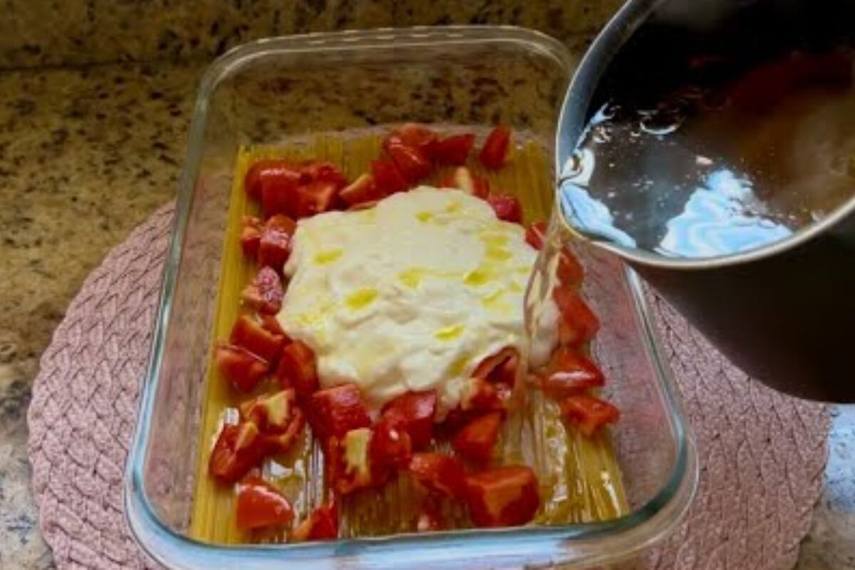 macarrão assado cremoso