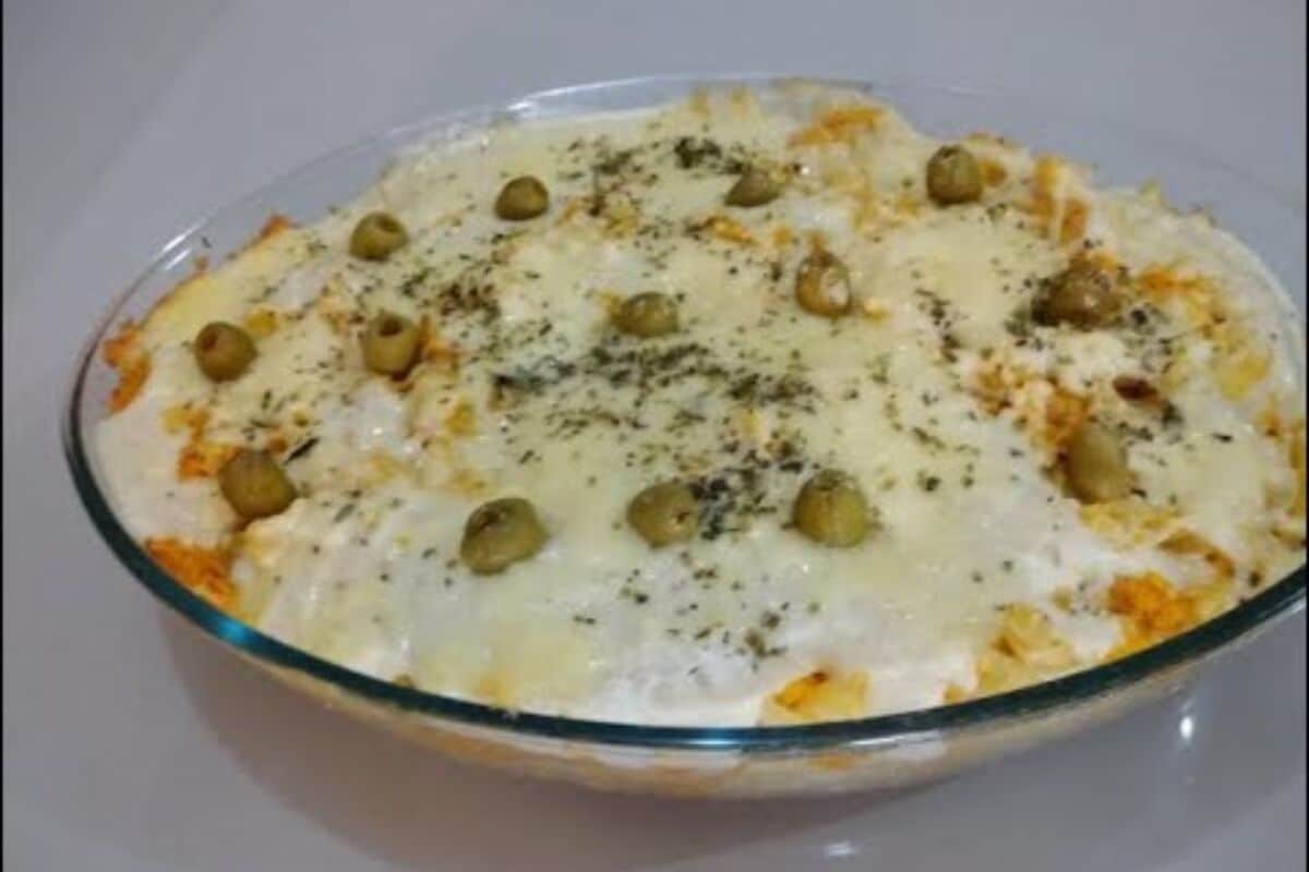 macarrão cremoso com frango