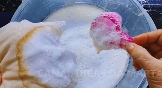 misturinha para desencardir roupa