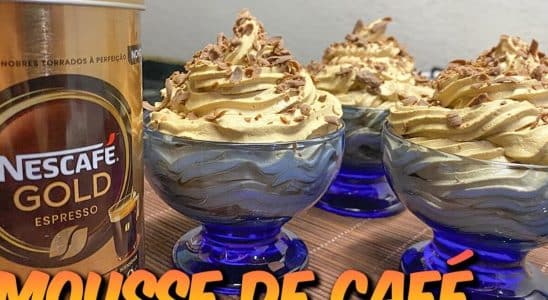 mousse de café cremoso