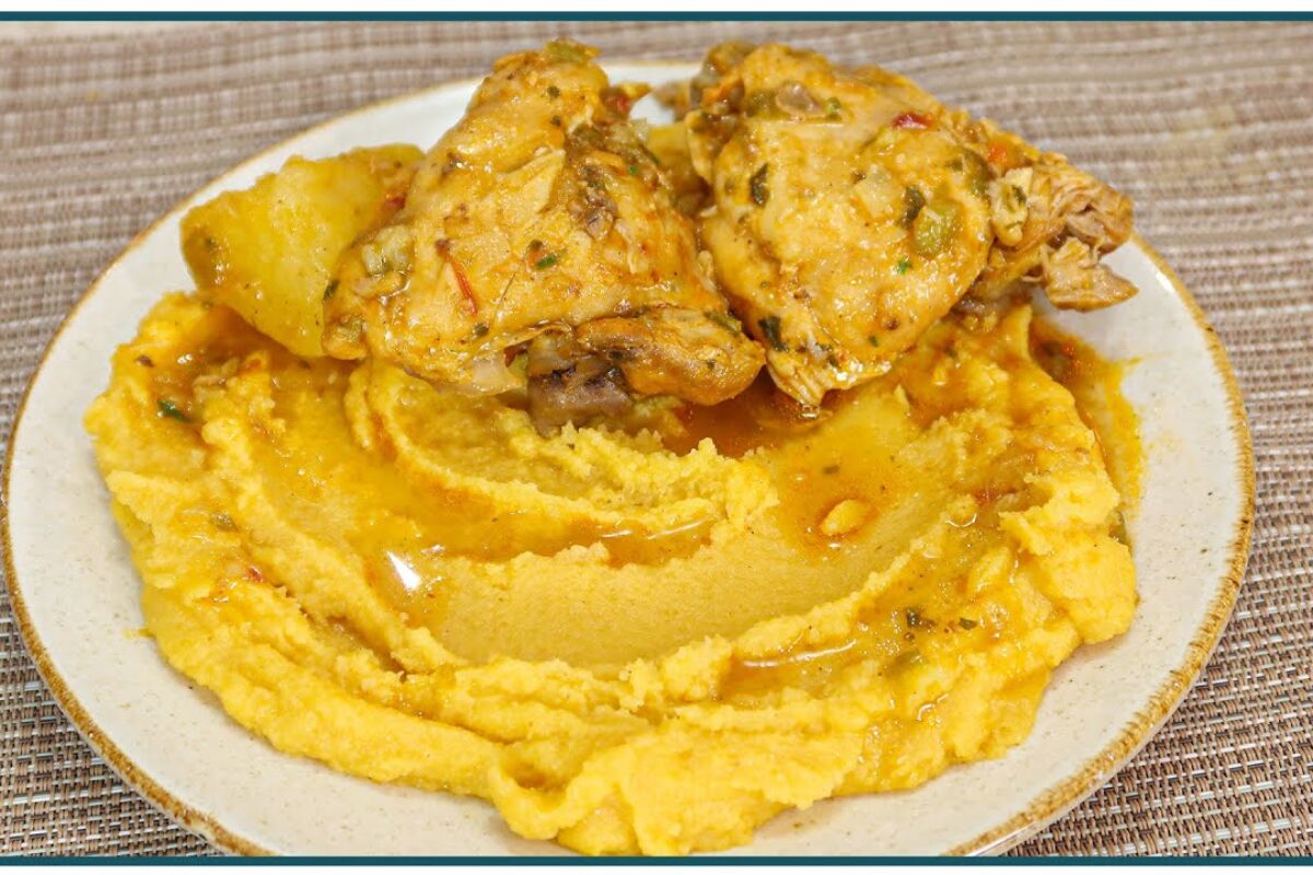 Polenta com frango bem temperada e cheia de sabor que deixa seu almoço de domingo maravilhoso 5 polenta com frango