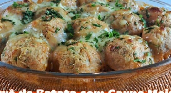 purê de batata com carne moída