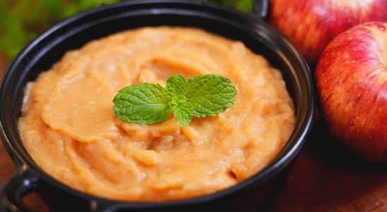 purê de maçã