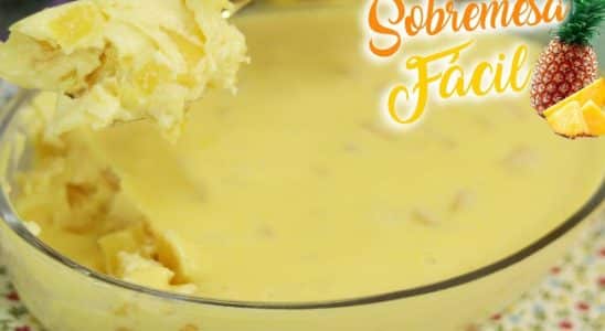 sobremesa refrescante de abacaxi