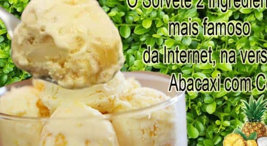 sorvete de 2 ingredientes
