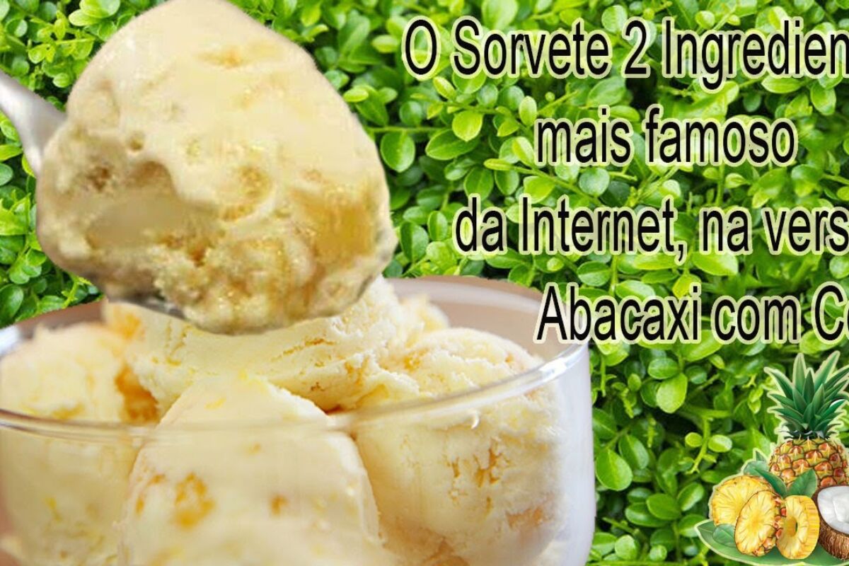 sorvete de 2 ingredientes