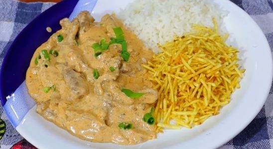 strogonoff de carne cremoso