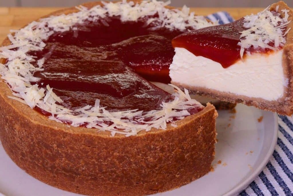 torta de ricota com goiabada