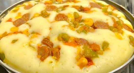 torta salgada com massa de maisena