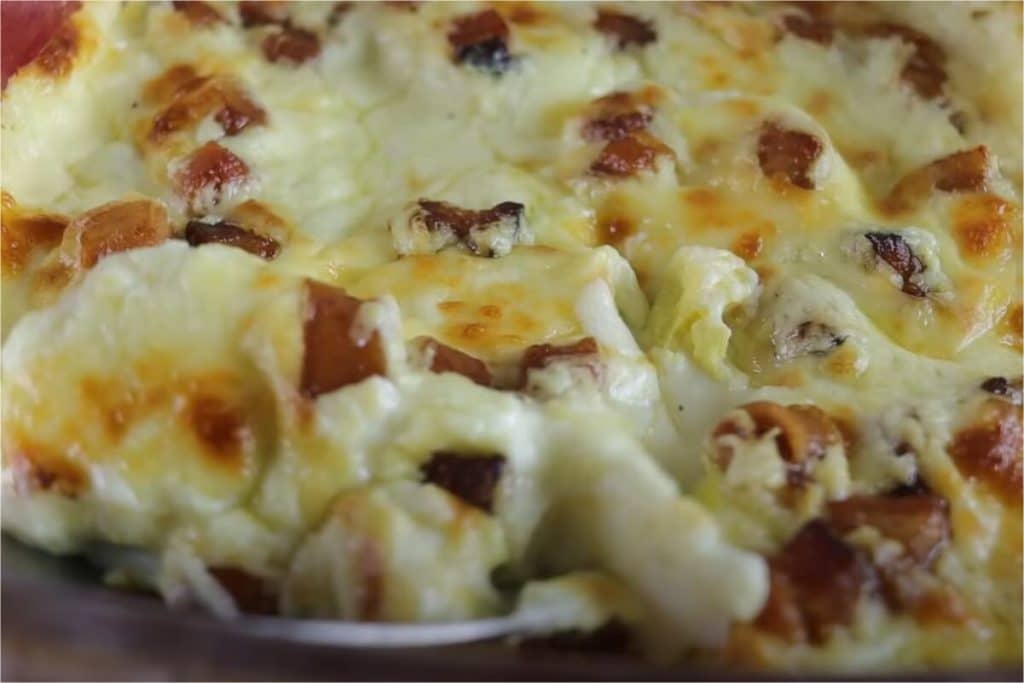 OVOS COM CREME DE BATATA E BACON GRATINADOS 15 08 1