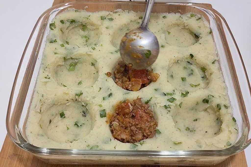 PURÊ DE BATATA RECHEADO