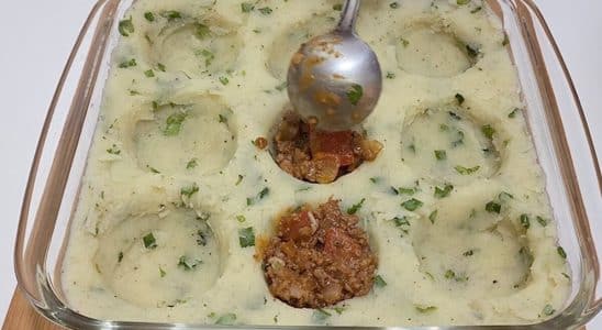 PURÊ DE BATATA RECHEADO