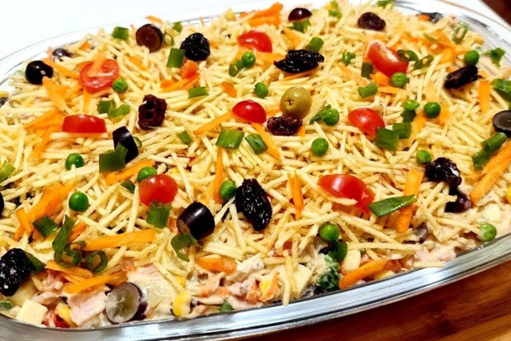 Salpicão de frango cremoso