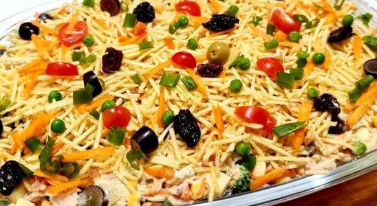 Salpicão de frango cremoso