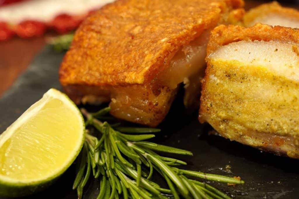 barriga pururuca no forno