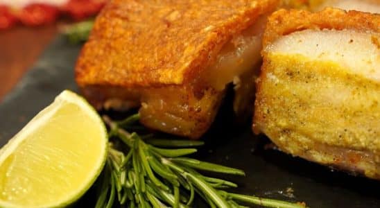 barriga pururuca no forno