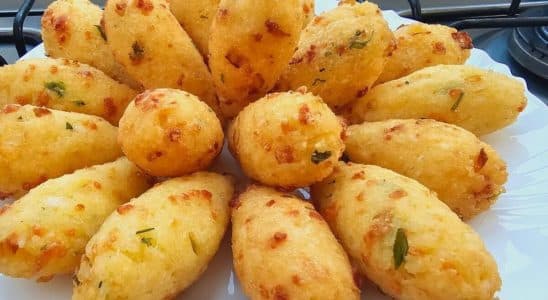 bolinho de arroz sequinho