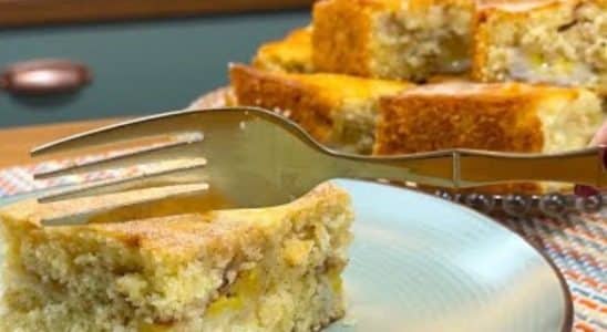 bolo de banana com canela