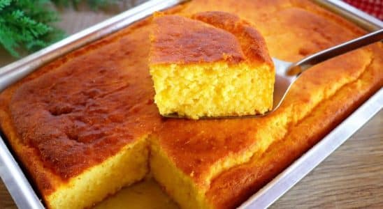 bolo de fubá cozido