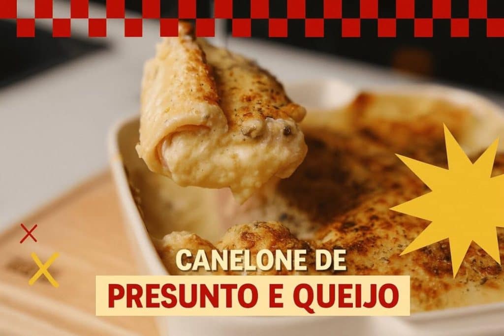 canelone de presunto e queijo