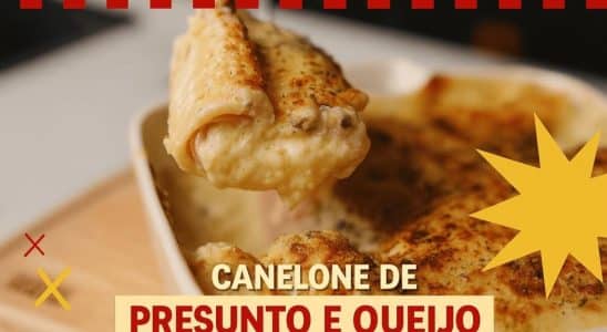 canelone de presunto e queijo