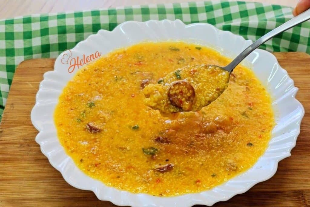 canjiquinha com bacon e calabresa