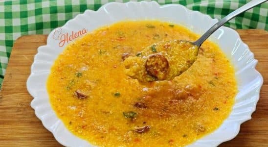 canjiquinha com bacon e calabresa