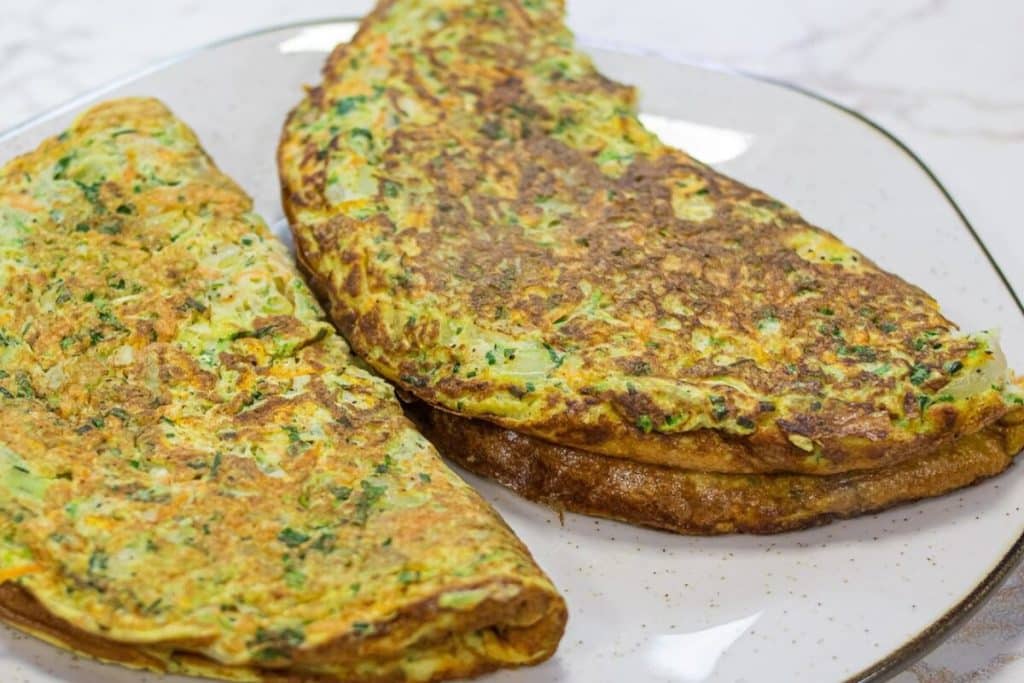 omelete com legumes