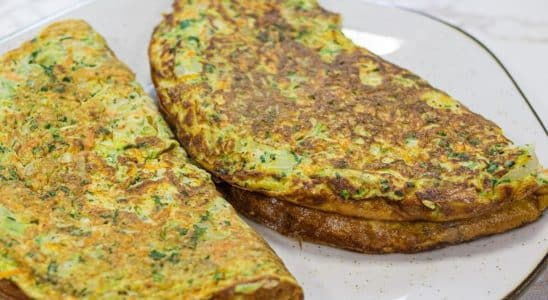 omelete com legumes
