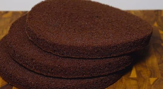 pão de ló de chocolate