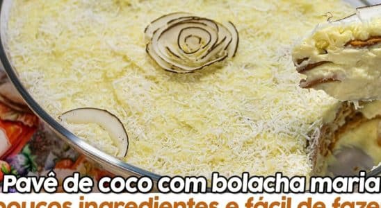 pavê de coco com bolacha maria