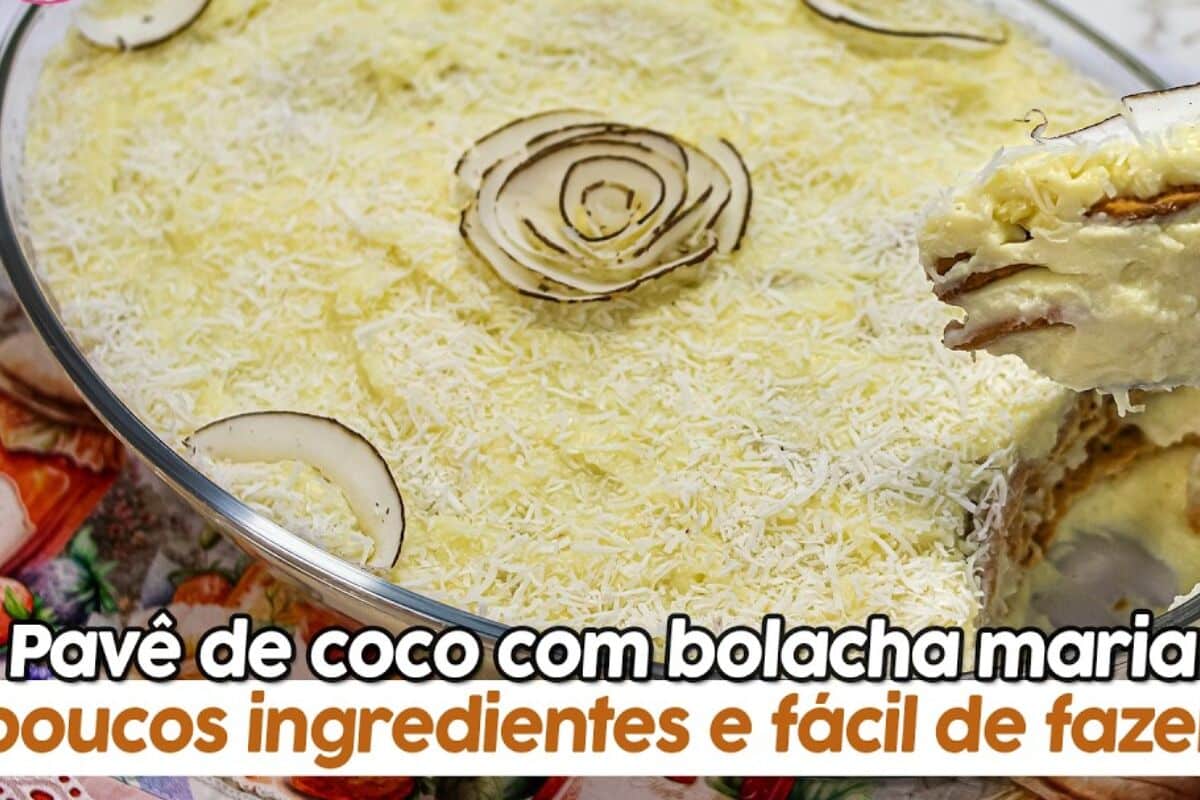pavê de coco com bolacha maria