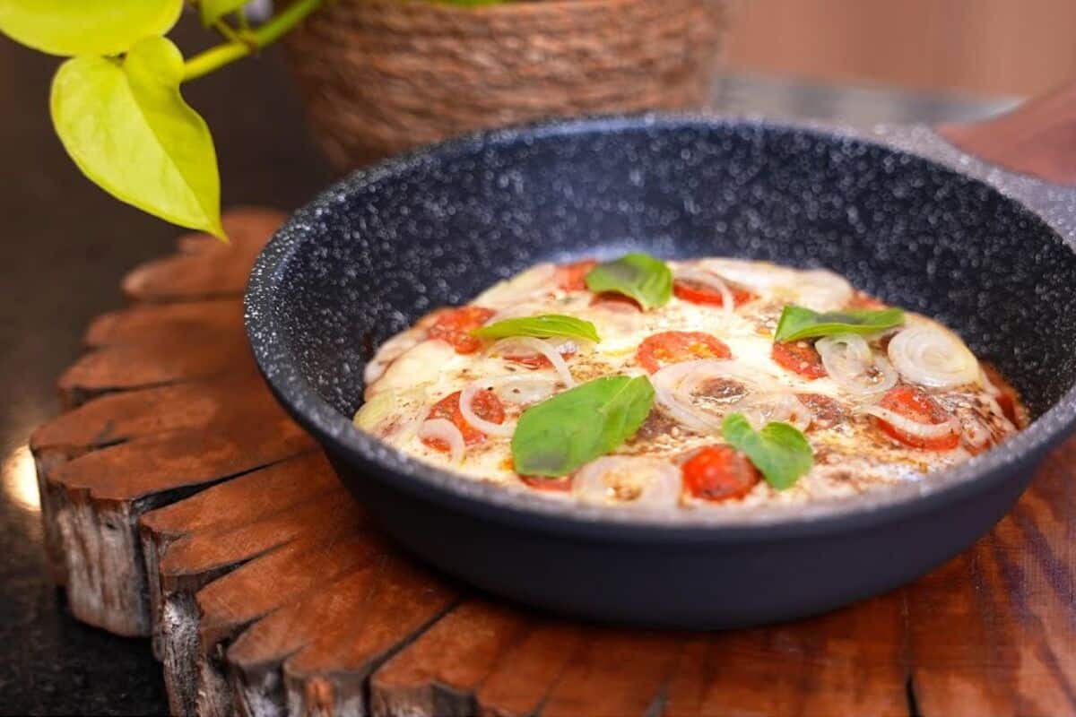 pizza de frigideira fit