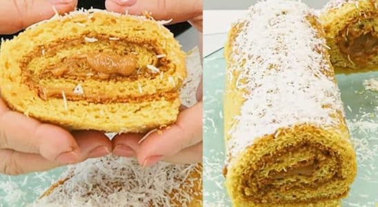 rocambole de doce de leite