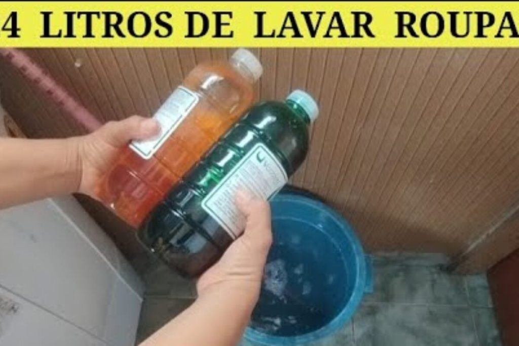 sabão líquido para lavar roupa