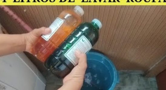 sabão líquido para lavar roupa