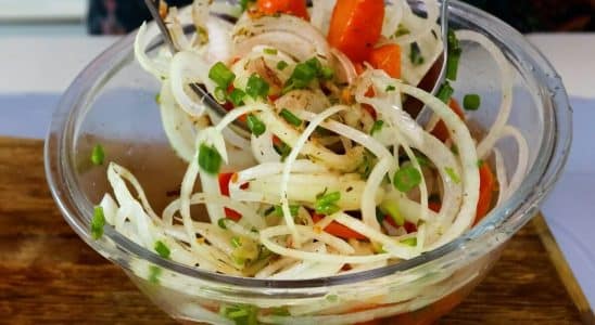 salada de cebola