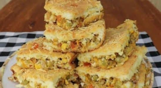 torta de arroz amanhecido