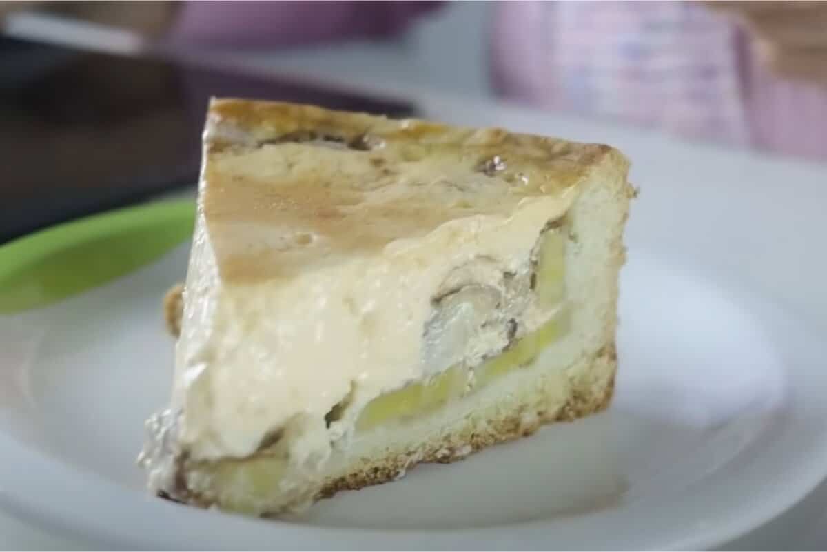 torta de banana com creme