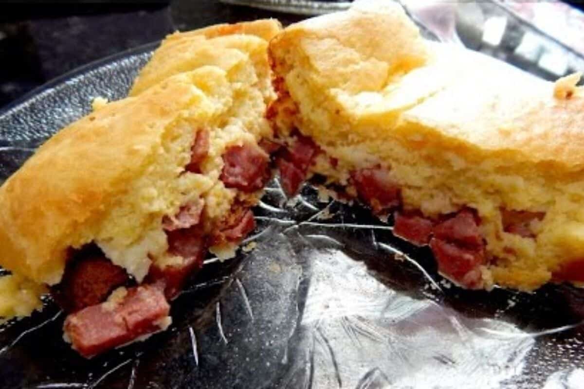 torta de milho e calabresa