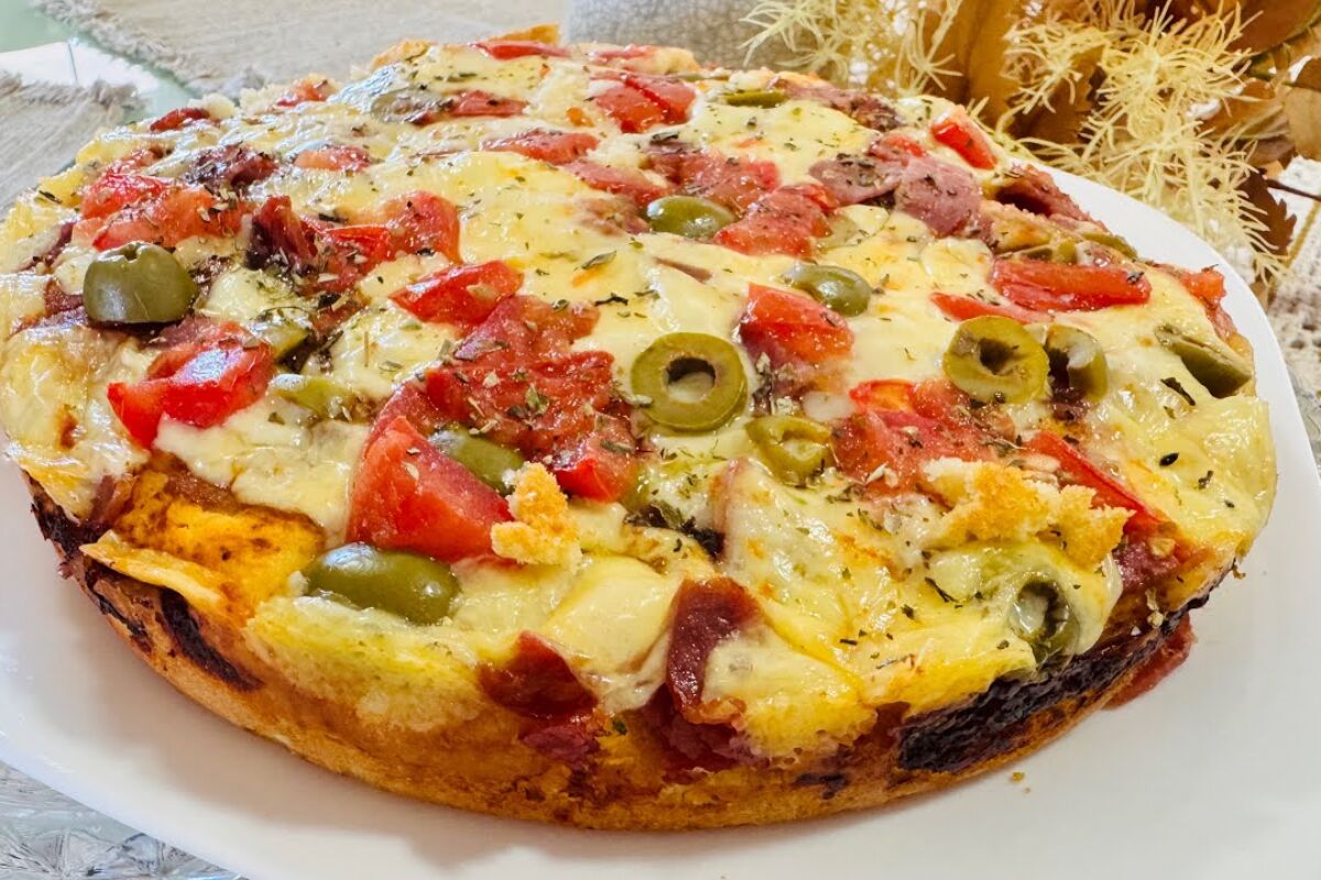 Torta salgada especial com massa fofinha feita no liquidificador para seu lanche ou jantar 9 torta salgada