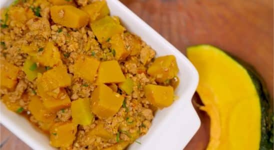 carne com abóbora cabotiá