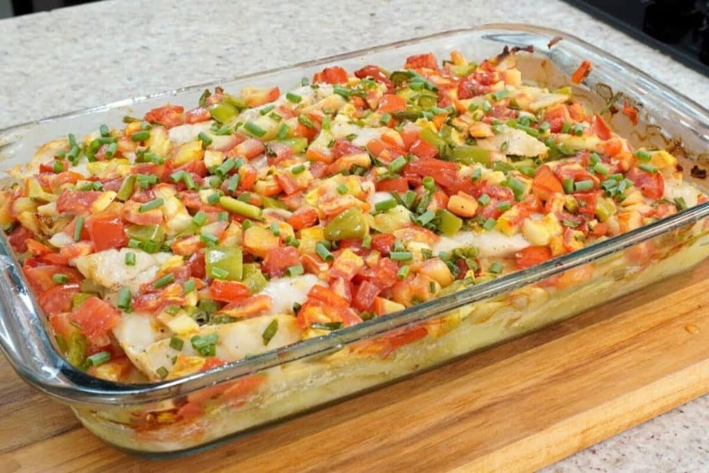 FILÉ DE MERLUZA NO FORNO